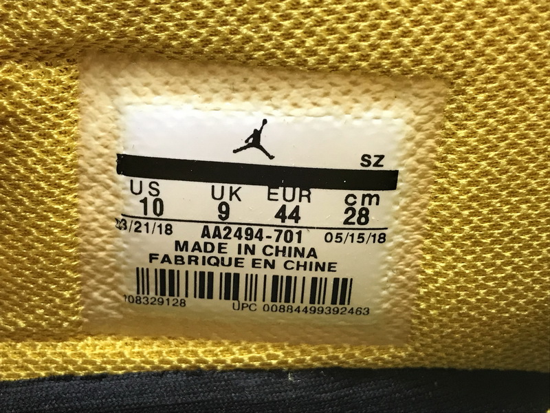 Authentic Air Jordan 18 Yellow Suede